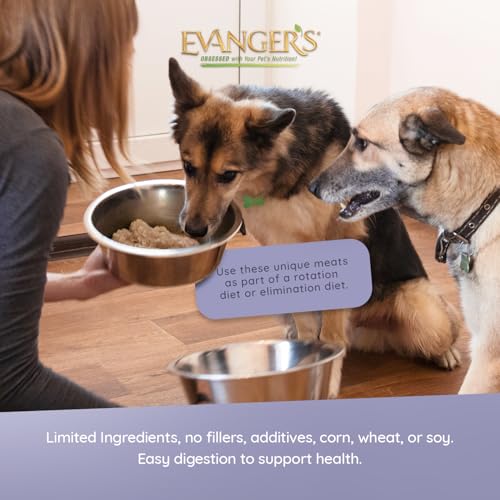 Evanger's Complements Rabbit for Dogs & Cats – 12 Count, 12.5 oz Each – Single-Protein Formula Cooked in Broth – Grain & Gluten Free – Wet Dog & Cat Food