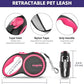 Emperor Pets Pink Heavy Duty Retractable Dog Leash 26 ft – Tangle-Free Nylon Tape, Anti-Slip Grip, Reflective – Retractable Leash for Medium Large