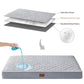 WNPETHOME Orthopedic Waterproof Extra Large Dogs Bed with Removable Washable Cover, Multi-Needle Quilting XL Crate Bed for Large Sized Dog, Light Grey