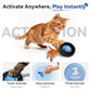 Interactive Cat Toy with Motion Activated Ball & 7-Hole Play Mat, Hide and Seek Exercise Game for Indoor Cats, Automatic Moving Cat Ball in Pouch, Rechargeable Kitten Toys (Starry Night)
