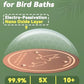 CNARIO Copper Disk for Bird Baths, Bird Baths 99.99% Pure Copper Cleaning Disk, Safe Natural Solution, 0.6mm Thick with Stable Triple-Point Support, All-Season Use