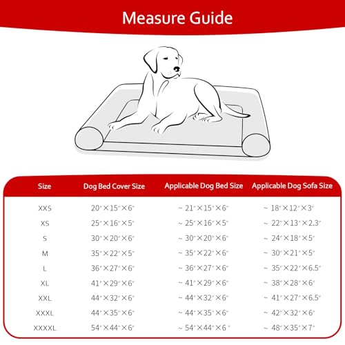 Waterproof Dog Bed Covers Replacement Washable Pet Hair Easy to Remove, Noiseless Quilted Puppy Pet Bed Cover Lovely Grey Star Print 27x36 Inches, for Dog/Cat, Cover Only