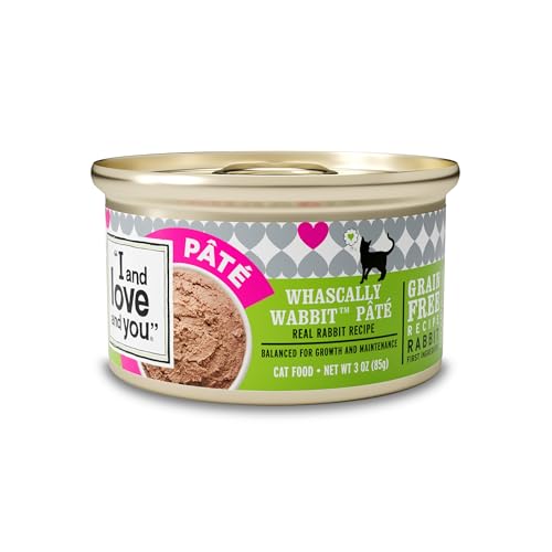 I AND LOVE AND YOU "I and love and you" Naked Essentials Canned Wet Cat Food - Grain Free, Rabbit Recipe, 3-Ounce, Pack of 24 Cans