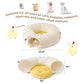 EHEYCIGA Cat Tunnel Bed for Indoor Cats, Cute Cat Donut Toy Tunnel for Small Large Cats with Washable Circle Cushion, Peekaboo Pet Cave Play Tunnel for Kitten, Puppy, Rabbit
