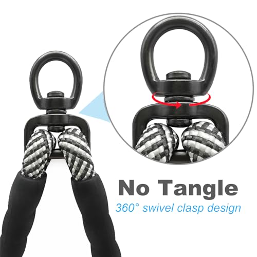Double Dog Leash Coupler Heavy Duty Extension Rope for Two Large Dog | No Tangle 1/2" Thick Dual Dog Lead Splitter for Large Medium Dogs Over 40 lbs