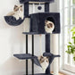 Gitelsnour Cat Tree, Cat Tower for Indoor Cats, 43.3 inch Cat Tree Tower with Sturdy Steel Tube, Hammock, Cat Condo for Small Cats and Kittens, Scratching Post, Smoky Gray GCT004SG