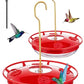 FEED GARDEN Hummingbird Feeders for Outdoors, 2 Pack 16oz Leak-Proof Dish-Style Nectar Feeder Built-in Ant Moat, 5 Feeding Ports, Wide Mouth Easy Clean, BPA-Free Garden Décor Gifts