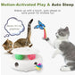 Cat Toys for Indoor Cats, 3-in-1 Interactive Cat Toy Automatic Kitten Toys with Fluttering Butterfly, Ambush Feather and Track Balls, Smart Sensor