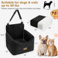 JOEJOY Dog Car Seats for Small Medium Dogs Under 35lbs, Dog Booster Seat with Detachable Washable Cover and Cushion, Memory Foam Pet Car Seat with Safety Belt and Storage Pockets (Black)