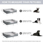 Orthopedic Dog Beds for Large Dogs,Waterproof Dog Bed, Egg Crate Foam Bed for Large Dogs, Big Pet Bed with Washable Removable Waterproof Pillow Cover and Anti-Slip Bottom, Grey