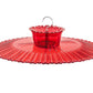 iBorn Hummingbird Feeders Sun Baffle,Ant Proof Moat Shade Cover Combo,for Hanging Bird Feeder for Outdoors Rain Guard,Red, 10.6inch