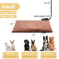 Pet Heating Pad for Cats Dogs Indoor & Sheltered Outdoor Waterproof Heated Cat Bed Heated Dog Bed Chew Resistant Cord Constant Temperature Brown 16 x 13 Inch