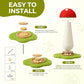 Cat Scratching Post, Mushroom Cat Scratcher with Interactive Ball Track Spring Ball Toys Cute Sisal Scratchers Post for Indoor Adults Kitten with
