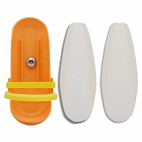 5.9"-6.53" Large Bird Cuttlebone for Parakeets, Cuddle Bone with Plastic Holder, Cuttlefish Bone for Sharp Beaks, Natural Birds Calcium Suitable for Parrots Cockatiels Budgie, 2pcs