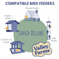 Valley Farms Super Deluxe Wild Bird Food for Outside feeders - 0% fillers - Loads of Sunflower Seed - w/Peanut kernels -Feed More Birds w/Less Seed (4 LBS)