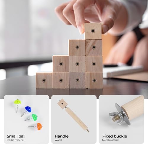 Bird Stand Perch Toy with Rotating Balls, Bird Toys for Parakeets, Ideal for Parakeets, Cockatiels & Lovebirds (NOT for Too Small BIRDCAGES - Avoid Unwanted Returns)(1PCS)