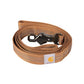 Carhartt Dual Handle Dog Leash, Durable Nylon Webbing Fabric W/Secure Metal Trigger Claw Clasp, Carhartt Brown, Large