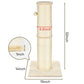 PAWSCRAT Cat Scratching Post 32 Inch High, 5.5 Inch Large Diameter Natural Sisal Cat Scratch Post, Scratch-Resistant and Durable Tall Cat Scratcher for Indoor Cats, Protect Your Furniture, Beige