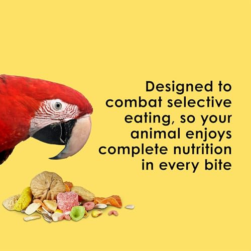 Kaytee Fiesta Big Bites Macaw Food, Nutritious and Fun Blend, Supports Skin, Feather, Digestion, Brain and Heart Health, 10 pounds