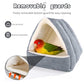 Medium Winter Warm Bird House and Bird Bed for Cage with Soft Plush Hanging Hammock & Hut Tent, Hideaway Sleeping Nest for Budgies, Parakeets, Cockatiels (Grey, M)
