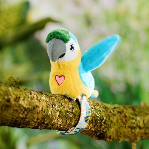 Birds 2 Pack - Cockatoo & Blue Parrot - Slap Bracelet Interactive Plush Toy Birds, They Chat-Sing-Mimic Each Other, Flap Wings, Kids 3+
