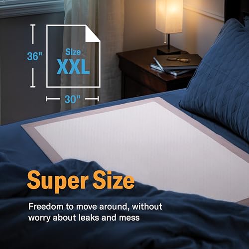 Chucks® Premium Disposable Underpads 30”x36” Ultra Thick Super Absorbent Chux Incontinence Bed Pads Disposable Adult with Adhesive Tape, Extra Large Pee Pads, Pet Training Pads 30x36 [25-Pack]