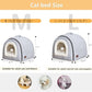 Cat Bed for Indoor Cats，Foldable cat cave，Anti-Slip & Water-Resistant Bottom，cat Houses for Indoor Cats or Small Dogs, Kitten Tent, Rabbit Bed，2 in 1 pet Bed (Grey)