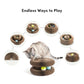Magic Organ Cat Scratcher with Automatic Electric Ball, 2-in-1 Interactive Cardboard Scratching Board & Automatic Cat Toy Ball, Shape-Shifting Accordion Pad for Indoor Cats