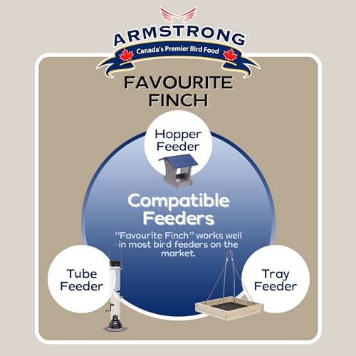 Armstrong Wild Bird Food Favourite Finch Bird Seed Blend, 15.4 Pounds - with White Millet, Canola, Nyjer and Sunflower Kernel Chips for American Goldfinches, House Finches & Songbirds