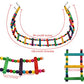 DS. DISTINCTIVE STYLE Bird Ladder Toys Coloured Flexible Parrot Swing Bridge Wooden Cockatiel Cage Hanging Climbing Ladder (39 in (16 Steps))