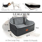 Lealchum Dog Car Seat Up to 55lb,2 Clip-On Safety Adjustable Leashs Car Dog Bed for 2 Small Dogs,Fully Detachable and Washable Pet Car Seat with 2
