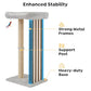 Veehoo 35" Tall Cat Scratching Post for Indoor Cats Adult, Sturdy Cat Scratch Pad with Replaceable Metal Frame Scratching Board, Large Scratch Post with Plush Top Bed