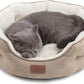 Bedsure Dog Beds for Small Dogs - Round Cat Beds for Indoor Cats, Washable Pet Bed for Puppy and Kitten with Slip-Resistant Bottom, 20 Inches, Camel