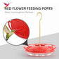 eWonLife 2 Pack Hummingbird Feeders for Outdoors, 16oz Leak-Proof Saucer Humming Bird Feeder with Integrated Ant Moat, Bee Proof 5 Feeding Ports, Brush, Easy Clean & Refill, Hanging Garden Yard Décor