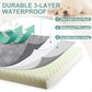 Vonabem Waterproof Dog Bed Large Medium Sized Dogs - Outdoor Orthopedic Crate Pad, Washable Pet Beds Removable Cover, Egg Crate Foam Support, Durable Anti-Slip Kennel Pads 35"x22", Gray