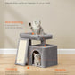 Feandrea Small Cat Tree, Cat Tower Condo, Scratching Ramp, Large Top Perch, Cave, 20.1 x 15.4 x 18.3 Inches, Dove Gray UPCT010GD02S