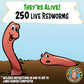 Uncle Jim's Worm Farm 250 Count Red Wiggler Composting Worms Mix for Garden Soil or Fishing | Starter Pack of Compost Worms Improves Soil Structure and Quality for Healthier Gardens