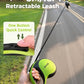 Retractable Dog Leash with Light, 16.4 ft Retractable Pet Leash with Anti-Slip Soft Grip, 360° Tangle-Free, One-Button Control, Reflective Leashes