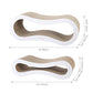 CSR1014B Suvi 26" Modern Cardboard Infinity 2-in-1 Lounge Bed Cat Scratcher with Catnip, Cloud
