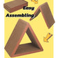 Cat Scratcher Cat Scratching Board - Foldable - Triangle, 6 Usable Sides Scratchers for Indoor Cats, Vertical Cat Scratch Pads(Pack of 3)