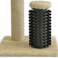 Basics Cat Scratcher - Indoor Classic Single Cat & Kittens Scratching Post with Brush, Small (16.5" H) - Beige