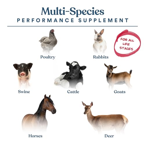 Manna Pro Calf-Manna, Multi-Species Performance Supplement for Livestock, Poultry, Cattle, Goats, Rabbits, Swine, Horses & Deer, High-Protein Animal Feed Additive for Growth, Weight Gain, 10 lb Bag