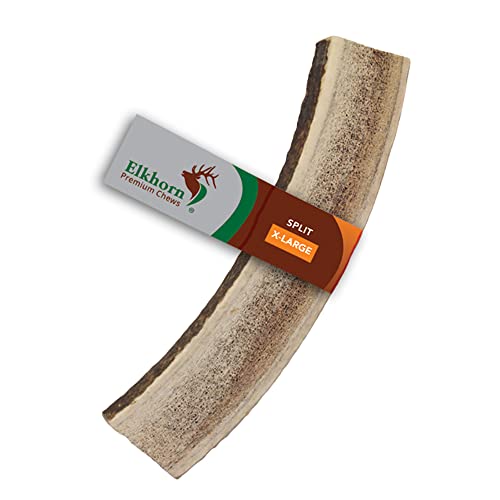 Elkhorn Premium Chews – Elk Antlers for Dogs, X Large (6-10") Split, 1 Pack, All Natural Dog Chew for X Large Dogs, Premium Naturally Shed Antler