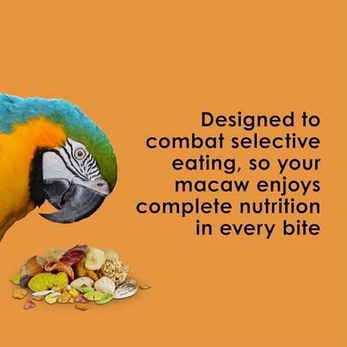 Kaytee Fiesta Macaw Food, Nutritious and Fun Blend, Supports Skin, Feather, Digestion, Brain and Heart Health, 4.5 pounds