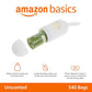 Basics Premium Leak Proof Dog Poop Bags with Dispenser and Leash Clip, Unscented, 13" x 9", 540 Count (36 Rolls of 15)