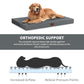Outdoor Orthopedic Dog Bed, Waterproof Dog Bed for Large Dogs 36x27 Inch, Egg Crate Foam Pet Mat with Washable Removable Oxford Cooling Cover, Grey