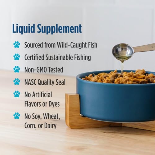 Nordic Naturals Omega-3 Pet, Unflavored - 8 oz - 1380 mg Omega-3 Per Teaspoon - Fish Oil for Medium to Large Dogs with EPA & DHA - Promotes Heart
