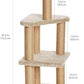 Basics Cat Tree Tower - Multi-Level Climbing Activity Center for Indoor Cats & Kittens with Scratching Posts, Platform, Jute Rope, Large (45.9"H), Beige