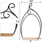 winemana Set of 3 Hummingbird Swings, Rust Resistant Metal Frame, Wooden Dowel, Attach to Bird Feeders, Perfect for Hanging Indoor Office Outdoor Trunk Lawn Patio Garden (7.4" x 5.5")