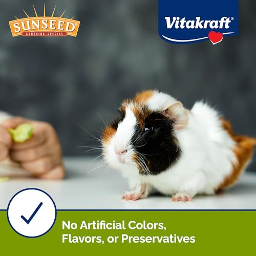 Sunseed Vita Prima Guinea Pig Food 4 lbs. with Timothy Hay, Alfalfa, Vegetables, Seeds Grains, and Added Vitamin C for Wholesome Daily Nutrition and Enriched Small Animal Diet